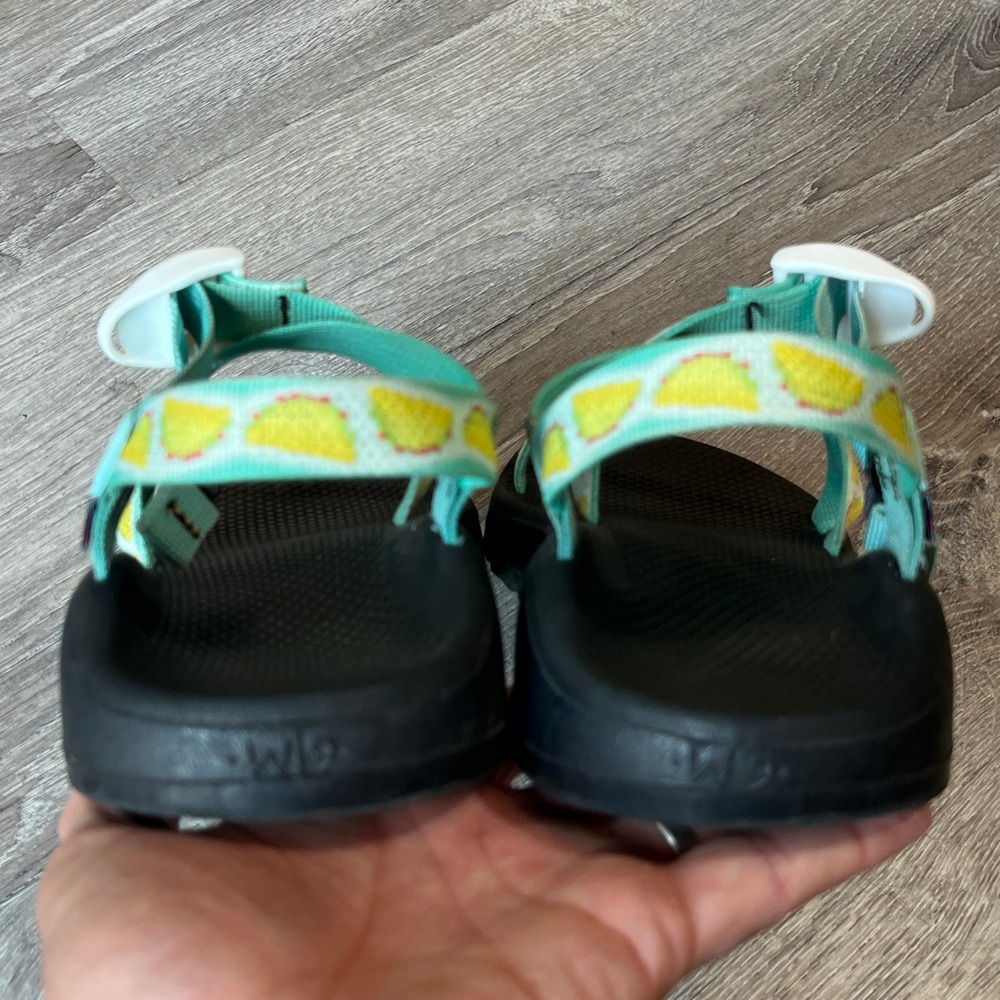 Chaco Z/1 Classic Sandals Womens 9 Taco Chaco Teal Yellow Vibram Hiking Shoes - Picture 4 of 7